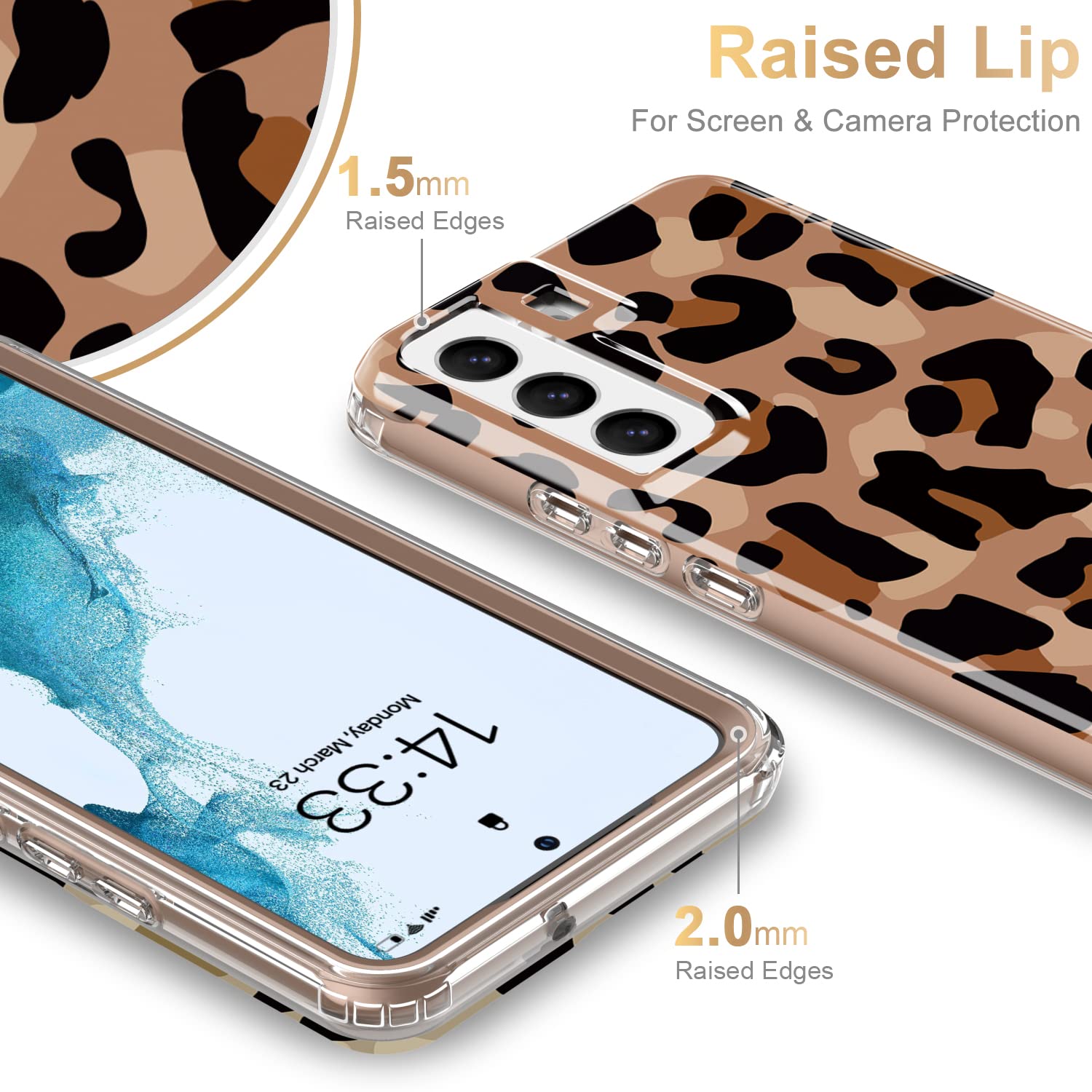 Esdot Compatible With Samsung Galaxy S22 Plus Case,Passing 21Ft Drop Test,With Fashionable Designs For Women Girls,Protective Ph